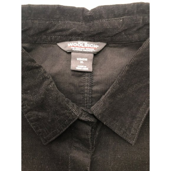 Woolrich LS Black Corduroy Button Lightweight Shirt Sz XL - Picture 2 of 4